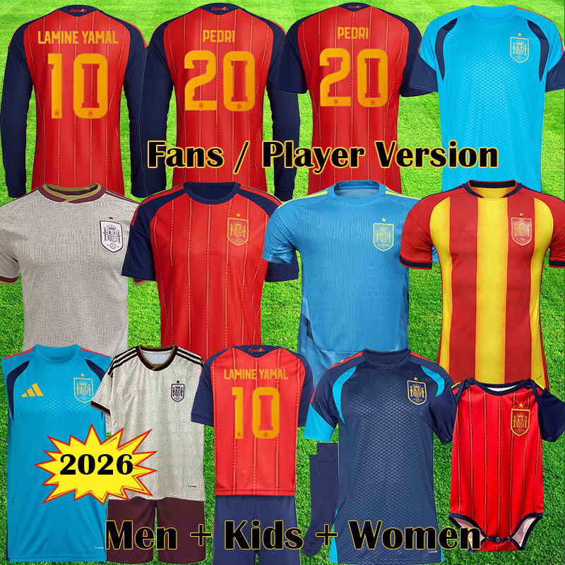 3XL 4XL PEDRI 2026 Spain Soccer Jerseys LAMINE YAMAL Espana Camiseta de futbol ZUBIMENDI BARRIOS CUBARSI YEREMY MERINO Football Shirts ES National Kids Kits