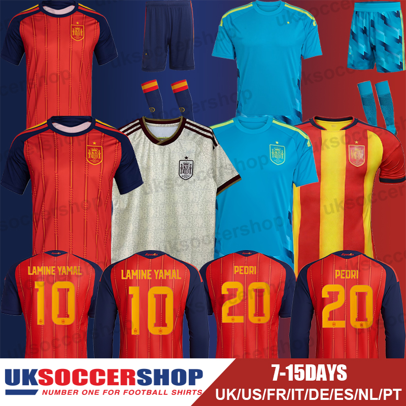 Spain Football Jerseys World Cup 2026 Soccer Jerseys Retro Football Shirts Tops Kits Men Kids Women Fans Player 3XL 4XL