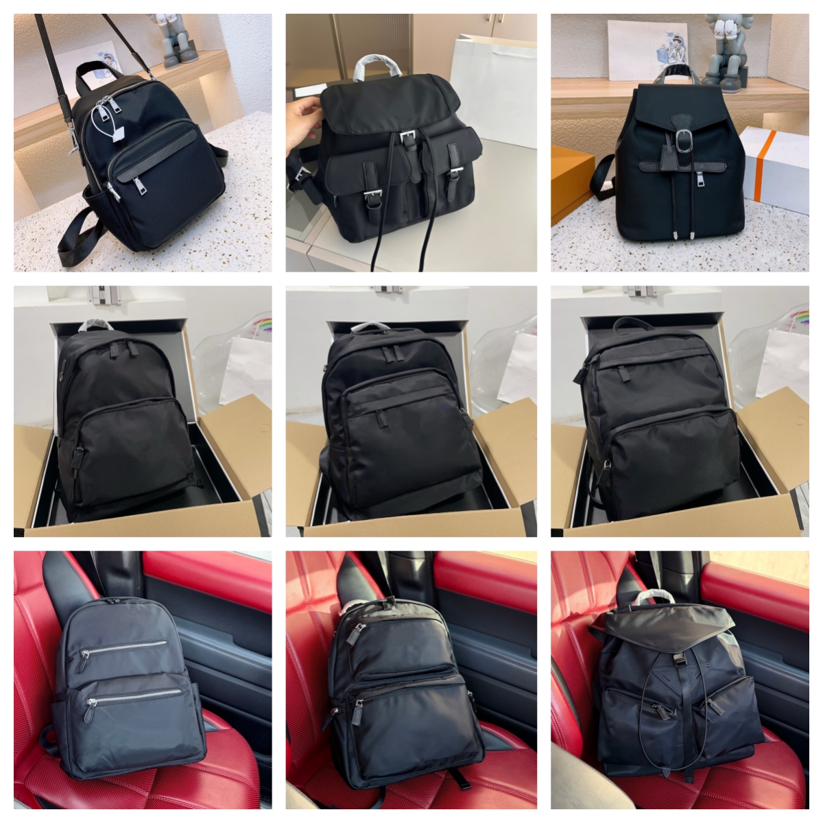 Hot designer backpack Men and women Travel backpack Stylish backpack Classic Buckle & Zipper open and close Nylon canvas backpack Luxury Schoolbag