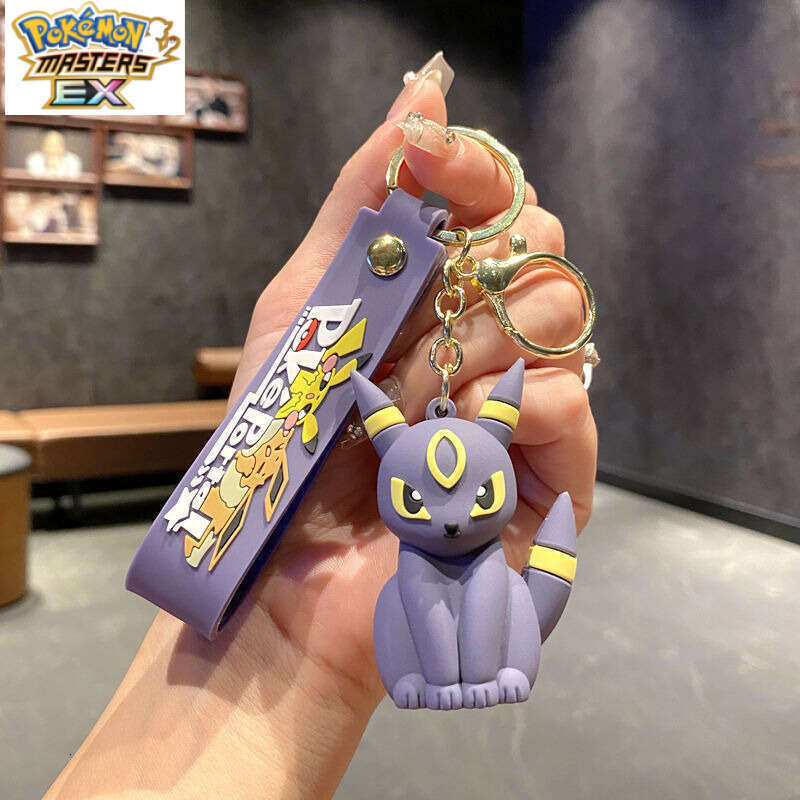 New Pokmon Cross-Border Eevee Cartoon Pikachu Keychain Creative Couple Gift Cute Car Bag Pendant L260203