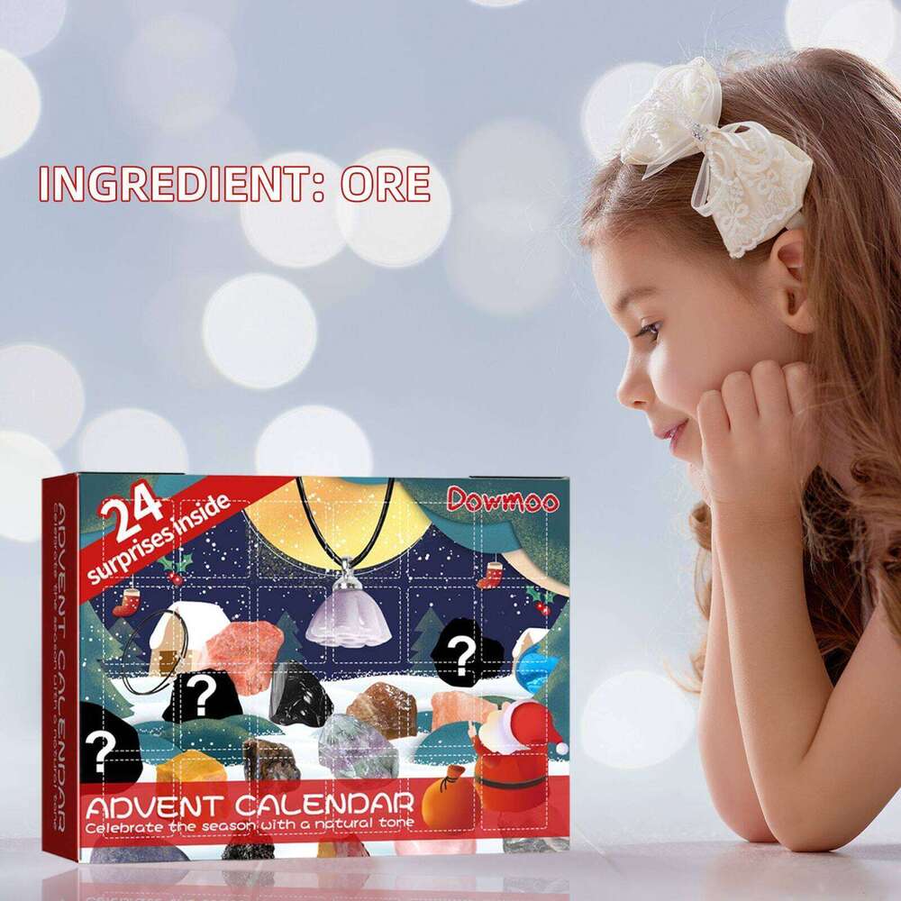 Dowmoo Advent Calendar 24 Grids Christmas Gift Toy Mineral Blind Box S260202