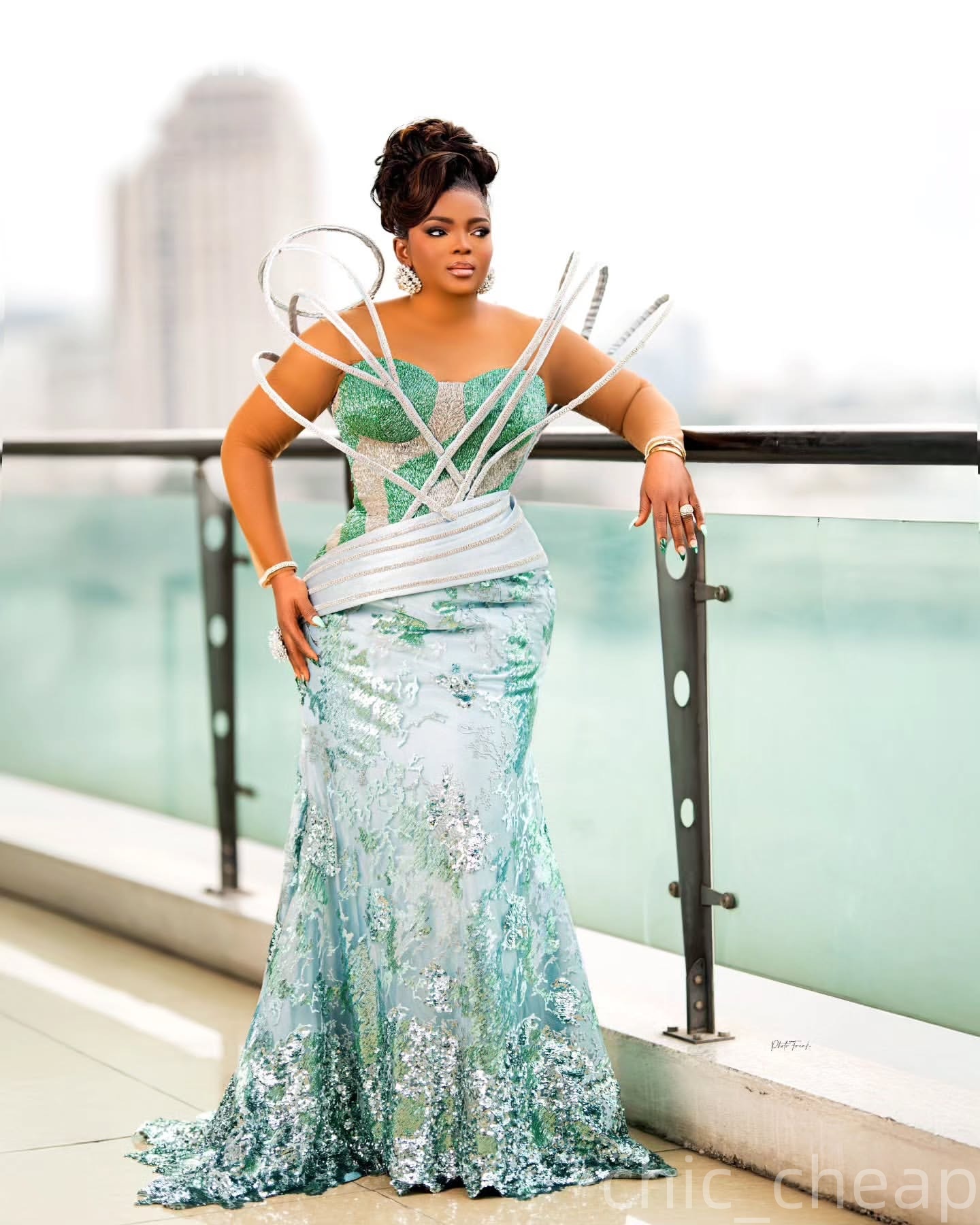 Aso Ebi Sage Mermaid Prom Dresses 2026 Stylish Beaded Lace Sheer Neck Evening Formal Party Second Birthday Engagement Gowns Dress For Special Occasion