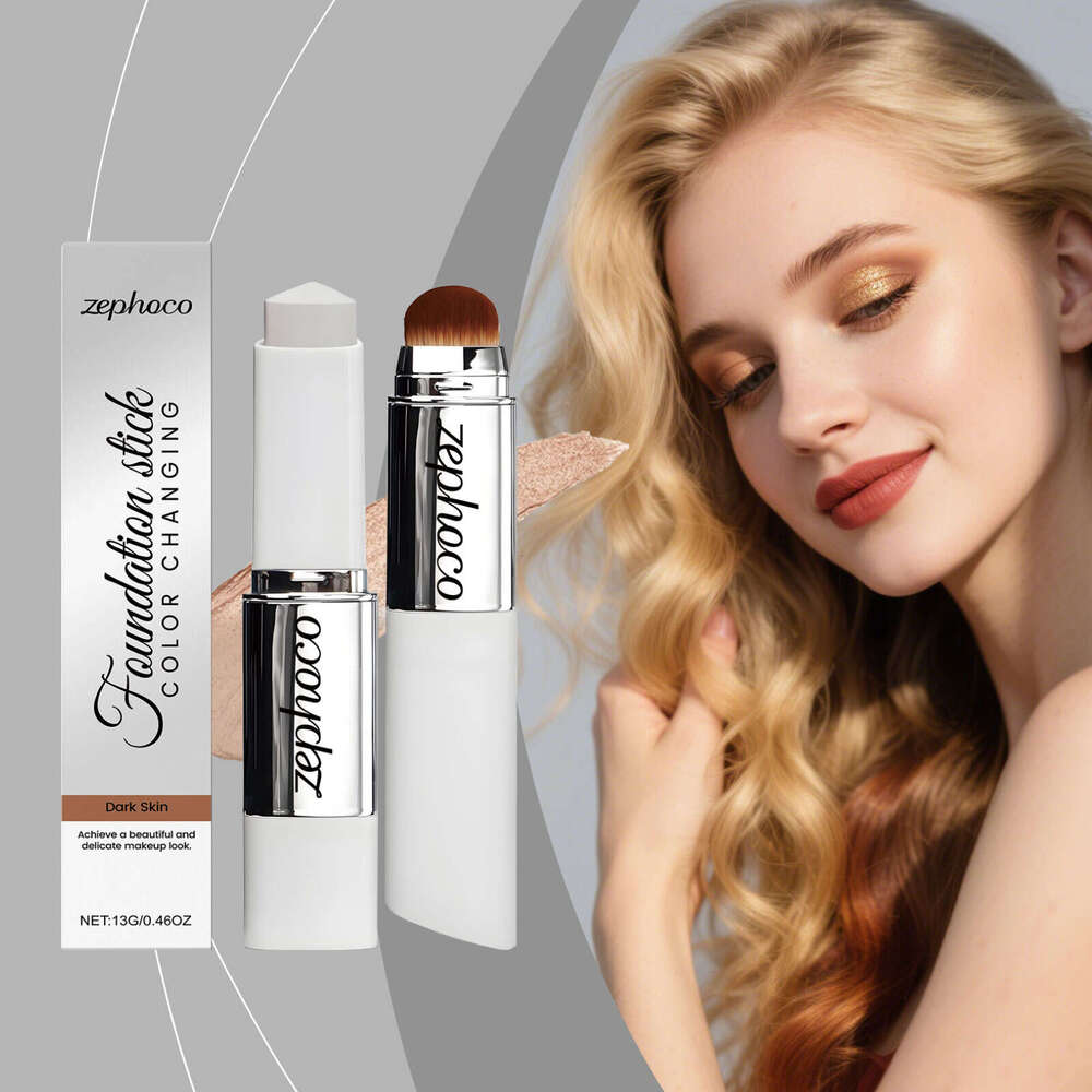 zephoco Dark Tone Concealer Color Changing Lightweight Moisturizing Brightening Skin Matte Clear Foundation Stick