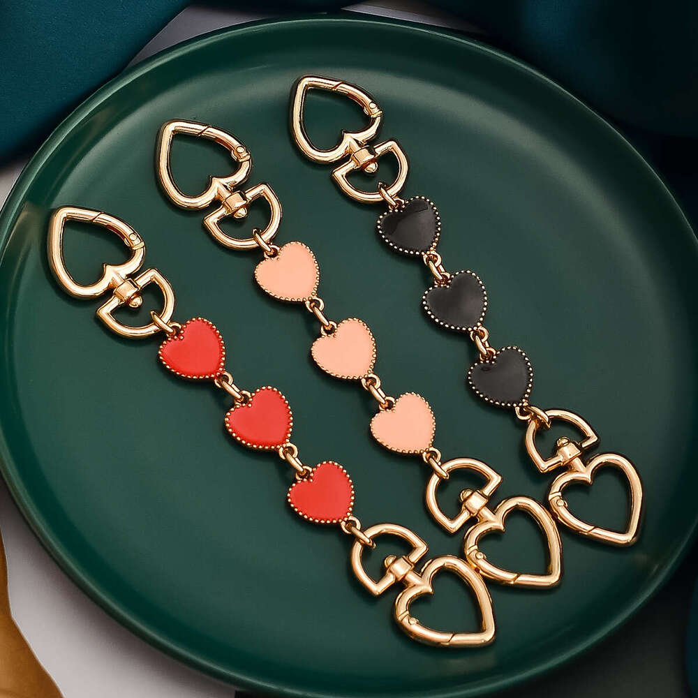 Extension Pearl Metal Chain Accessories Heart Buckle Strap Single Shoulder Mahjong Underarm Bag National Trend