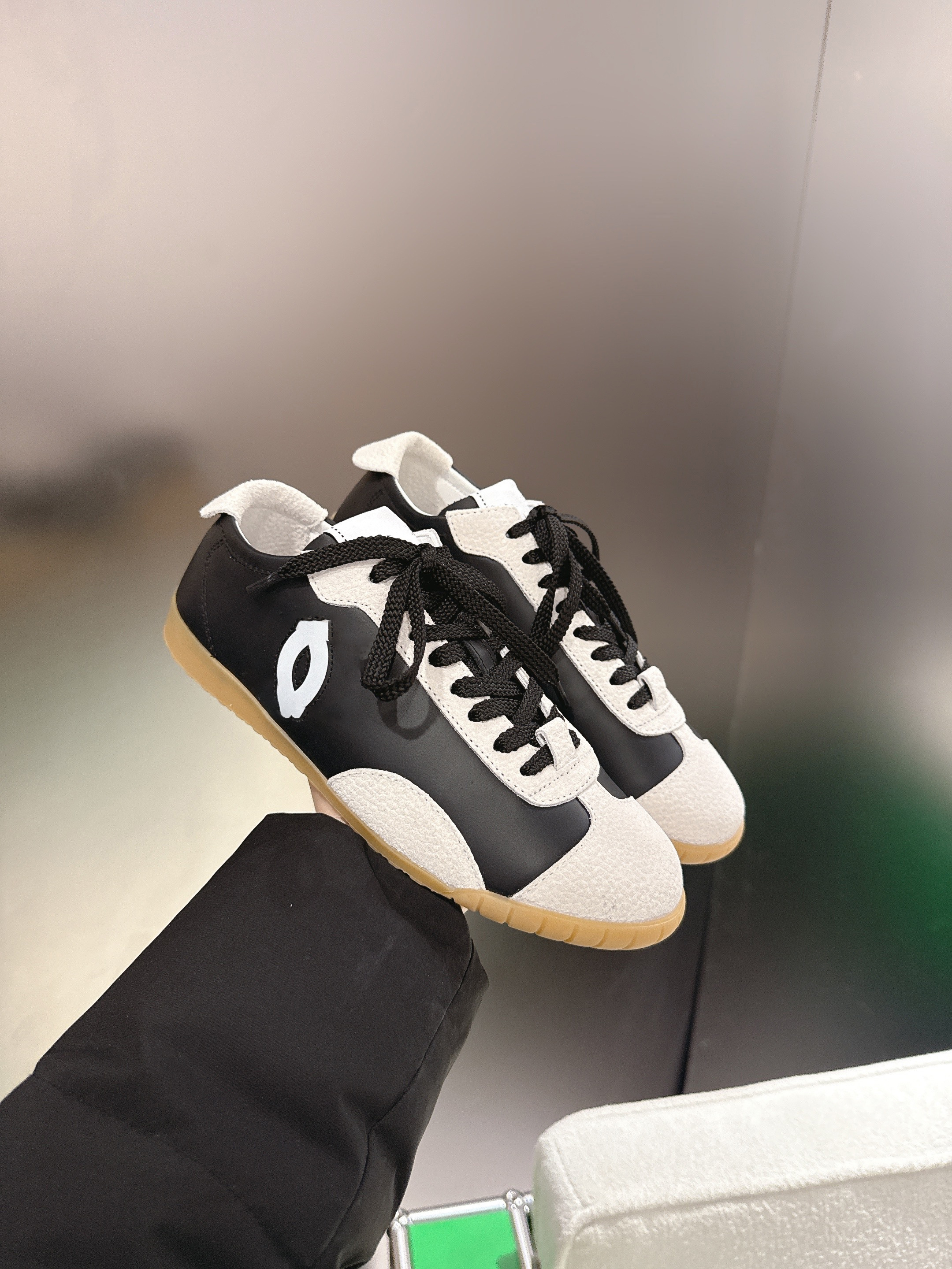 Spring-Summer 2026 Designer Women Shoes Luxury Embossed Suede Calfskin Leather Casual Athleisure C Sneakers Daily Outfit Breathable Lace-Up Sport Shoes SIZE 35-41