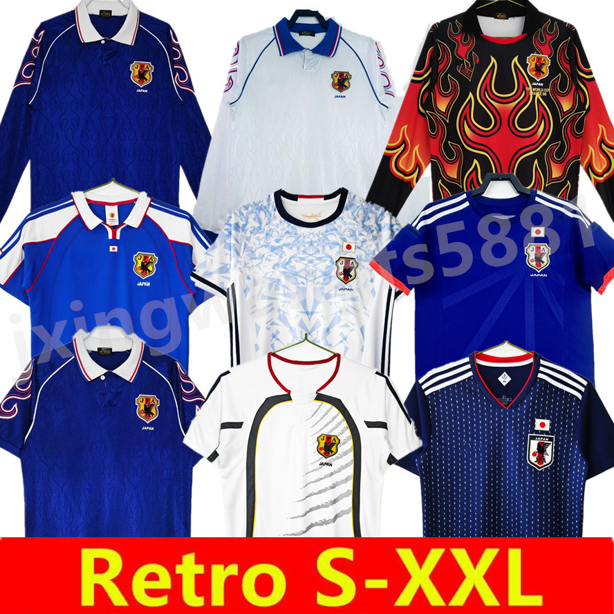 1998 Retro version Japan Soccer Jerseys Home away #8 NAKATA #11 KAZU #10 NANAMI #9 NAKAYAMA 94 95 98 99 00 06 07 10 14 16 18 goalkeeper Football Shirt Uniforms Long Sleeve