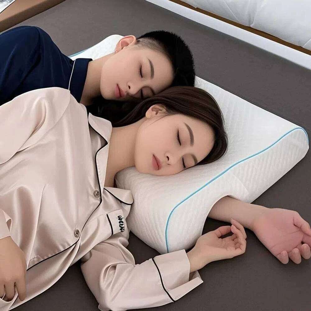 Left Right Couple Orthopedic Memory Foam Protect Cervical Vertebra Release Arm Pain Pressure Pillow for Side Sleeper 26W0203