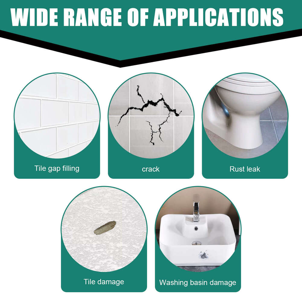 Jue-Fish Paste Crack Repair Tile Quick-Drying Adhesive for Marble Bathtub Furniture Toilet S260202