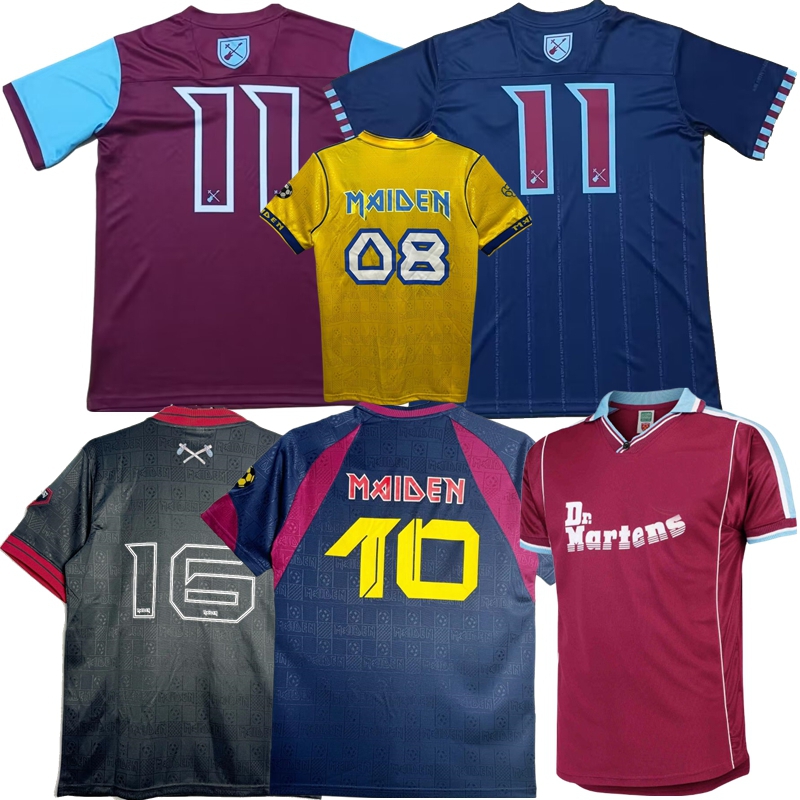 1995 96 97 98 99 2000 01 2008 2010 2011 16 Retro Iron Maiden Soccer Jerseys West United LAMPARD DI CANIO SUKUR FERDINAND vintage classic football shirts