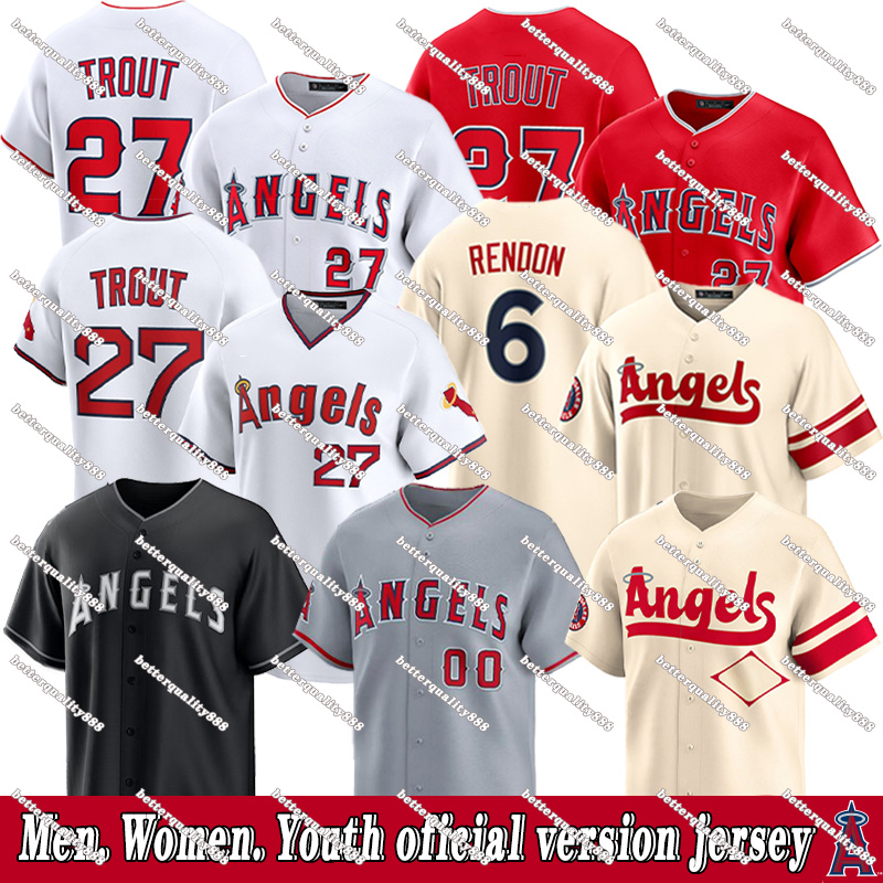 Mike Trout #14 Logan O'Hoppe Jersey LA Angels jersey Anthony Rendon Jo Adell Taylor Ward Nolan Schanuel Niko Kavadas Brandon Drury Custom Baseball Jerseys