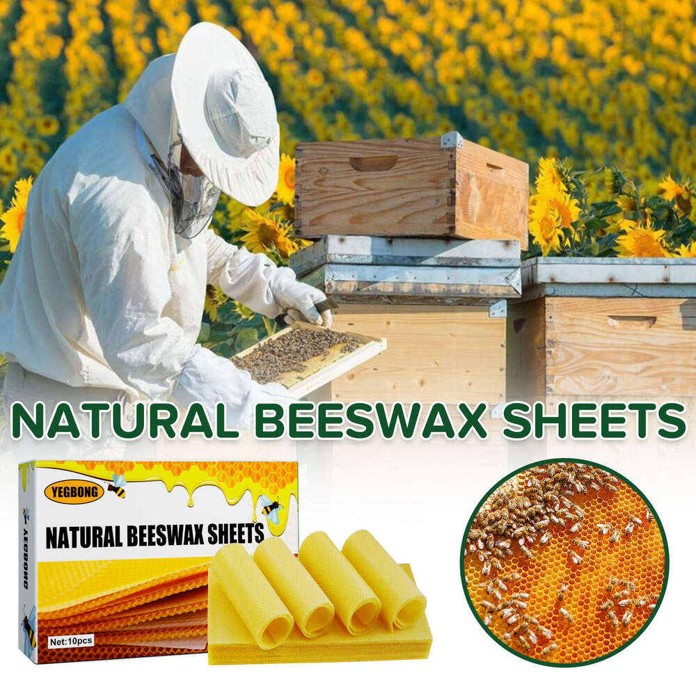 Yegbong Natural Beekeeping Supplies Excellent Deep Comb Honeycomb Beehive Foundation Beeswax Sheets S260202