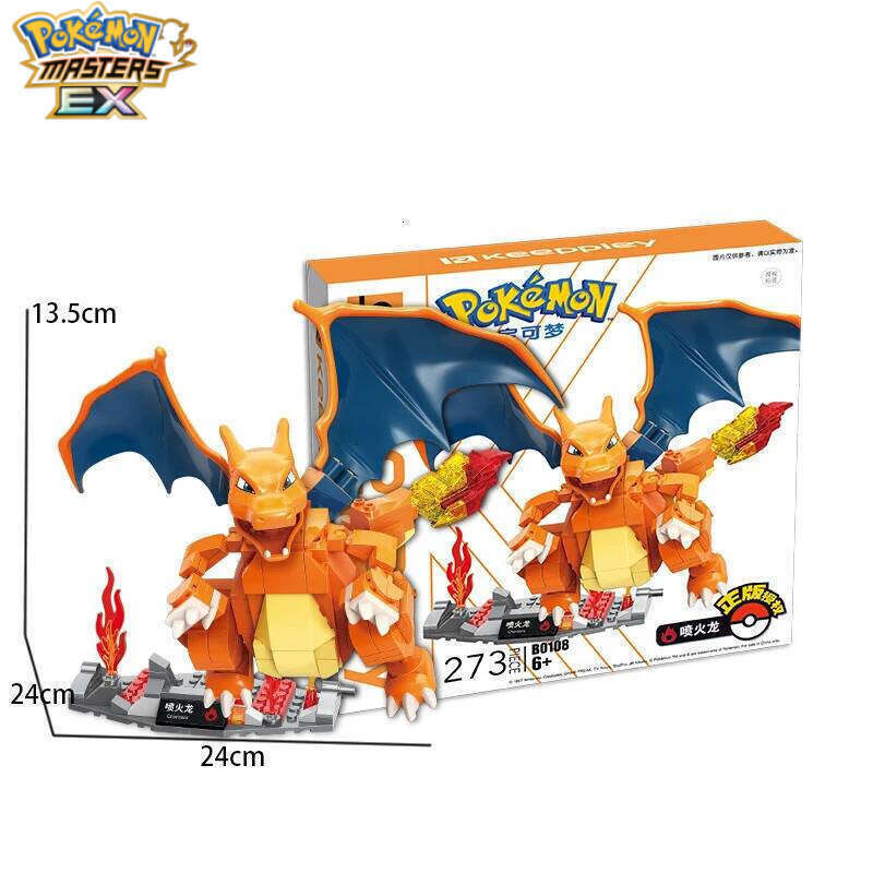 Pokemon Toy Lega Building Blocks Pokmon Action Cartoon Character Charizar Mewtwo Model building block For Boys Birthday Gifts L260203