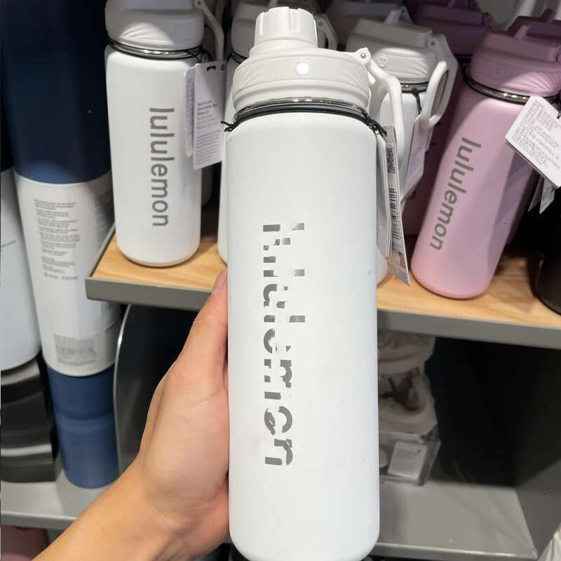 luluity lemonal 24oz cup 14oz SpoTumbler with Lid Straw Stainless Steel luluity lemonal Water Bottle Vacuum Thermos Cup Travel Car Thermal Coffee Mug Cap zg