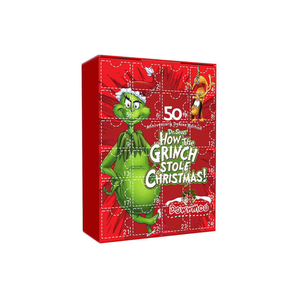 Dowmoo Green Furry Monster Grinch Christmas Children's Surprise Gift 24-Grid Blind Box S260202