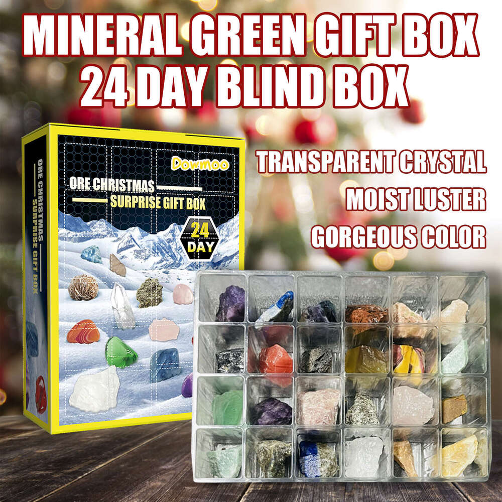 Dowmoo Grid Blind Christmas 24 Days Multi-color Mineral Toy Gift Box S260202