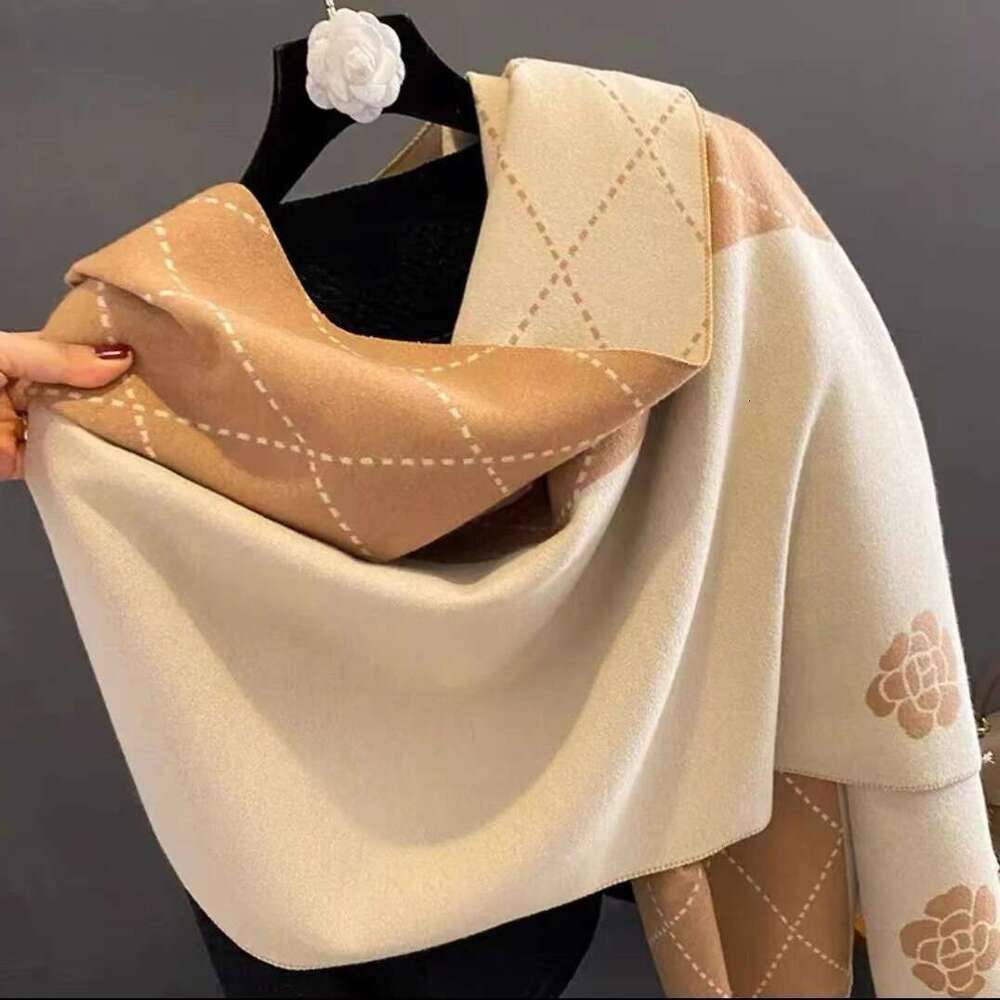 Autumn Winter Hot-Selling Shawl Outerwear Women's Office Blanket Neck Warmer Imitation Cashmere Tassel Warm Scarf Elegant scarfs designer women