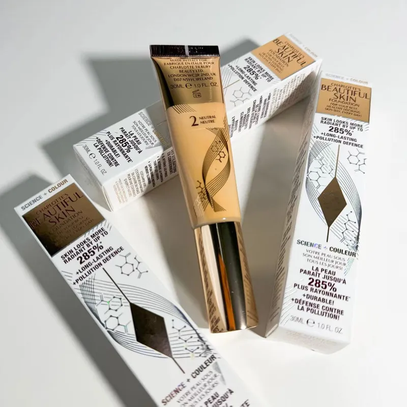 Beautiful Skin Foundation 30ml Makeup Foundations 3 colours 1N 2N 2W Brand Face Cosmetics Concealer High Coverage Long Lasting Defence Liquid Foundation Serum