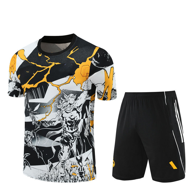 New sportswear football jersey, styles 25 and 26 short-sleeved training wear, men's and children's warm-up training wear, size 2XL 888
