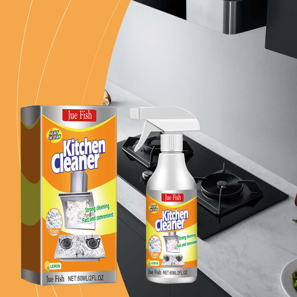 Jue-Fish Household Kitchen Range Hood Heavy Foam Cleaner Oil Stain Remover S260202