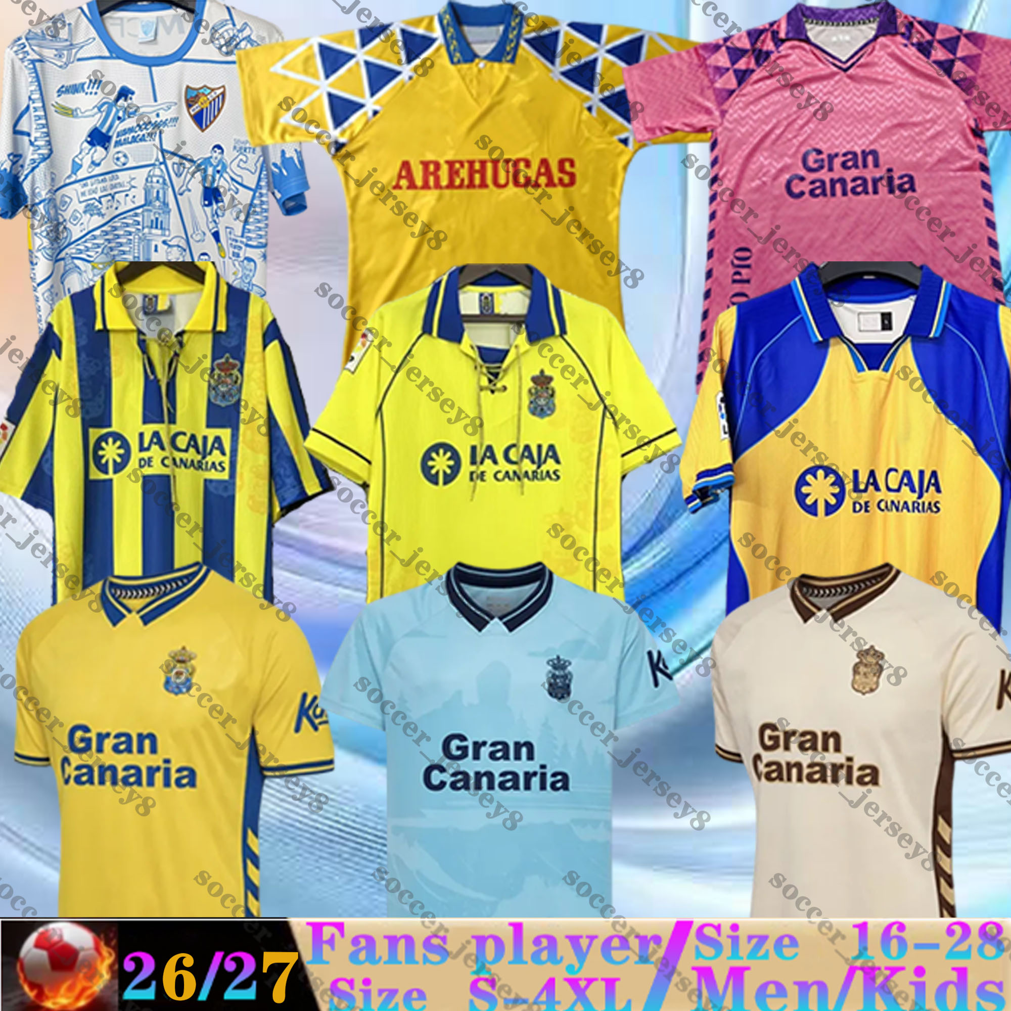 25 26 UD Las Palmas Soccer Jersey Retro 1995 1996 97 98 00 01 JONATHAN VIERA ROBER RODRYGO CASTRO CARDONA LOIODICE ALEX SUAREZVIERA 2025 2026 football shirt men kids kit