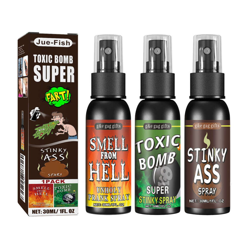 Jue-Fish Spray Set April Fool's Day Liquid Toy Prank Stink Entertainment Poop Hell Bomb Smell S260202