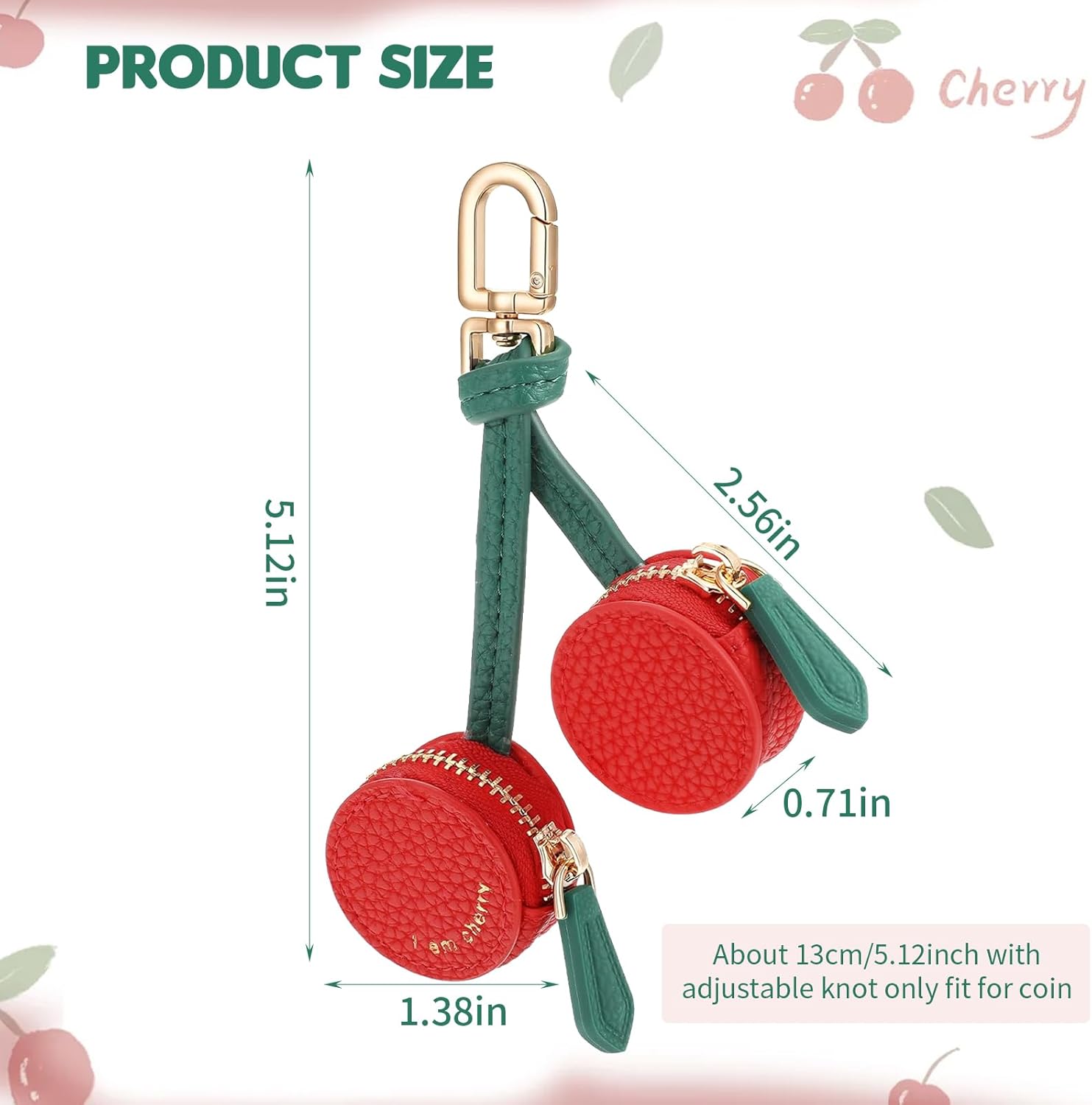Keychain Cherry Pendant Exquisite Crystal Accessories Lanyards for for Handbag Car Keychain Daily Use Gift High Quality Texture Bag Charm for Women an - view 7