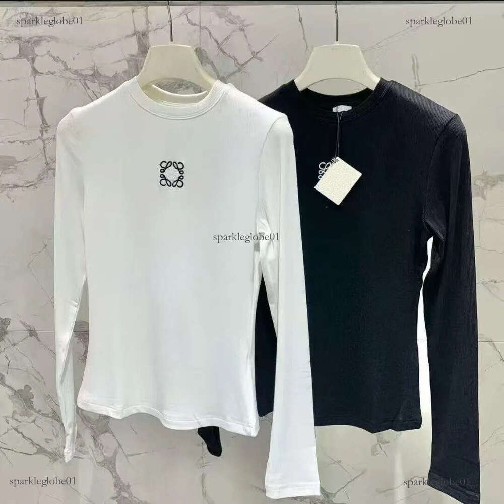 Sweater loewemen Womens Casual Loeweetop Tshirt Designer Clothes Women Loeweelys Long Sleeve Round Neck Letter Print Sexy Top Female Casual Lowe Tops b6b
