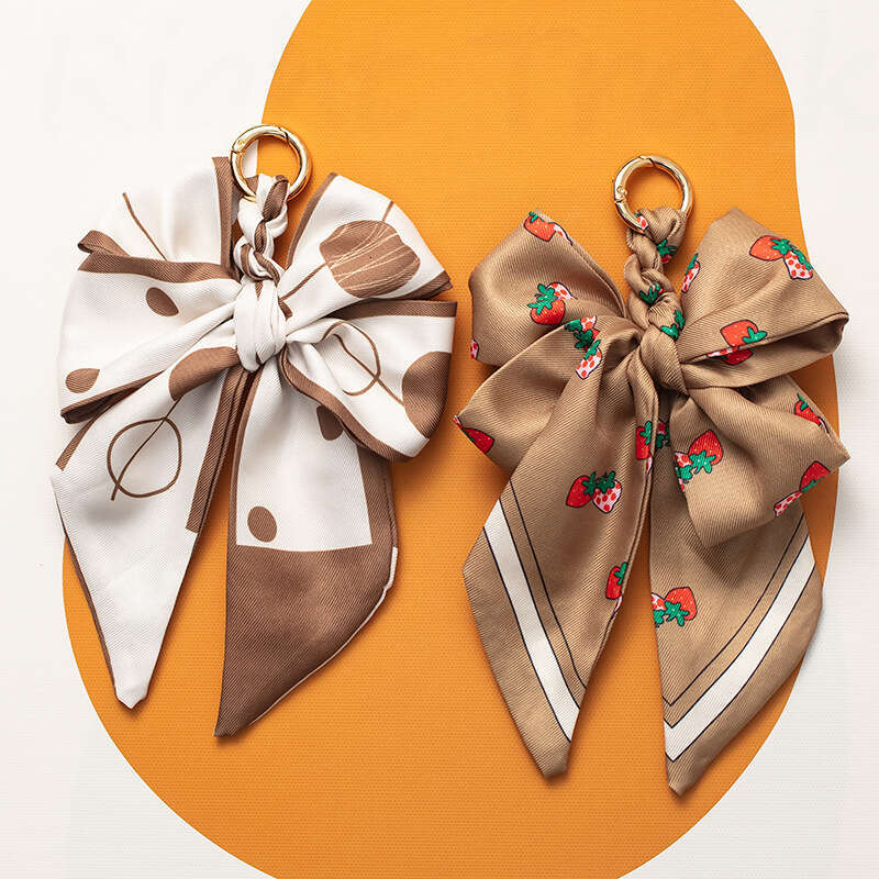 Keychain Small Bowknot Woven Internet Celebrity Retro Bag Decoration Wholesale Exquisite New Style Pendant