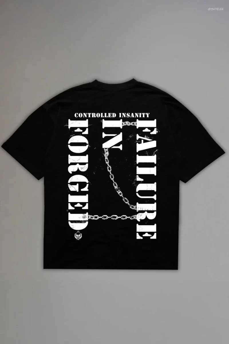 Men's T Shirts Summer Controlled Insanity T-shirt Covers Oversized Short Sleeve Tees Workout - view 8