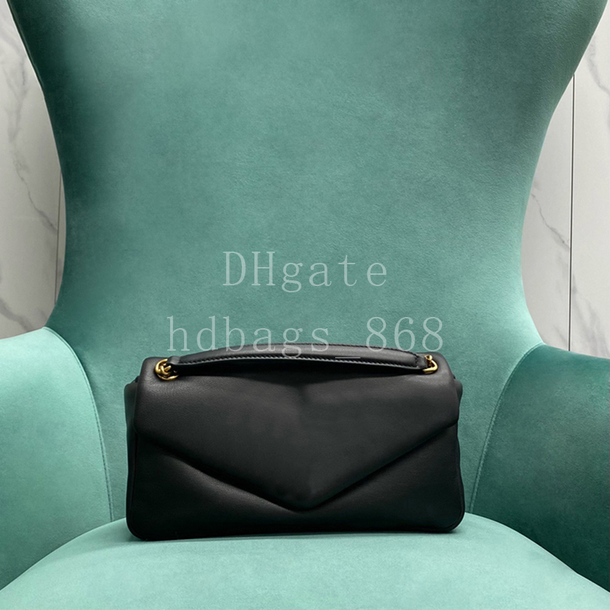 Mirror quality Designer Shoulder bag Crossbody Bag in Luxury Grained Lambskin with Chain Strap - Fashion Handbag 26cm With Box Y049