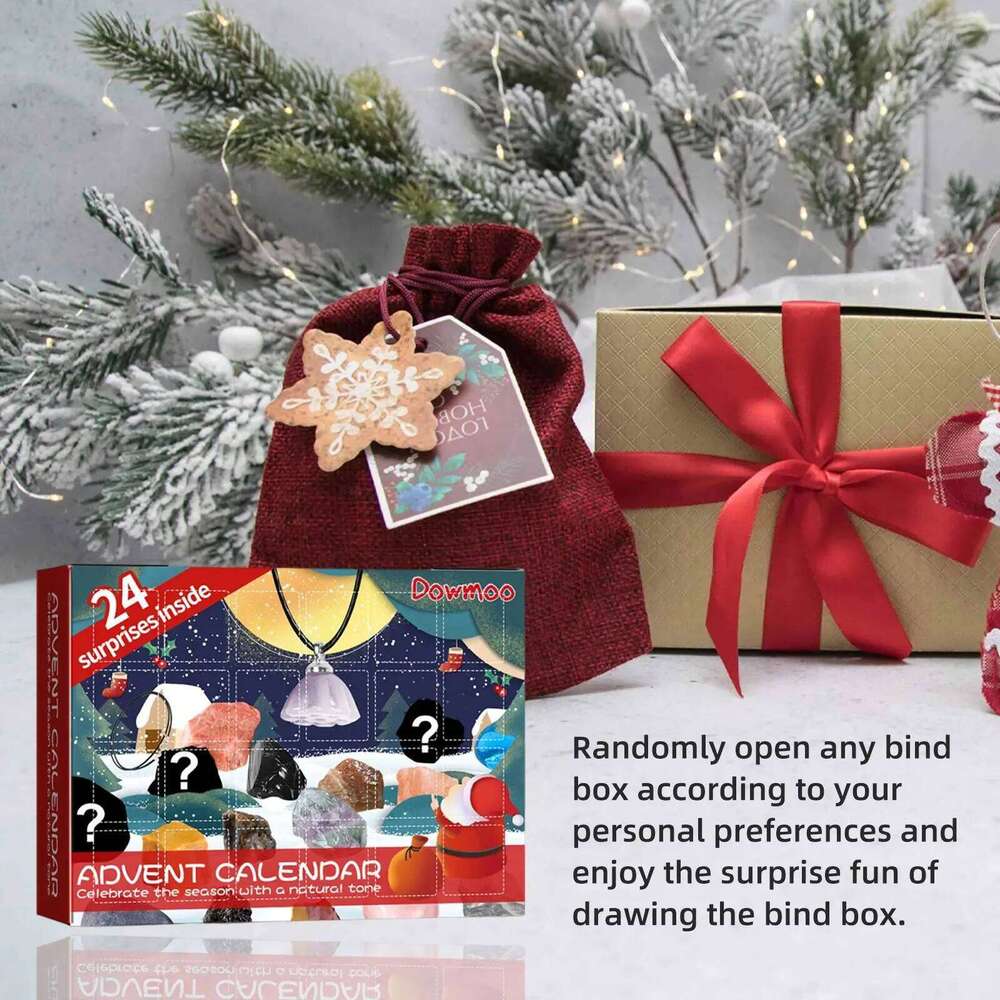 Dowmoo Advent Calendar 24 Grids Christmas Gift Toy Mineral Blind Box S260202