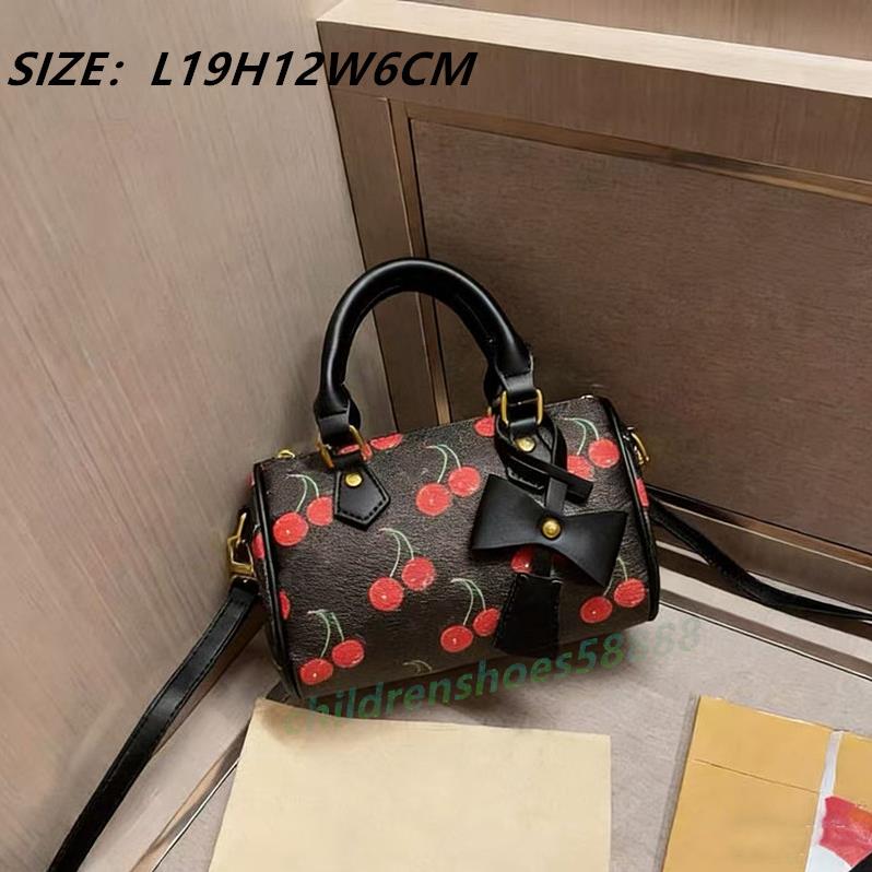 Designer Bag Cherry Printed Boston bag Versatile Old-Style Floral Pillow Bag Simple Crossbody Shoulder Luxury Bag Tote Purse Brown Flower Handbag Wallets