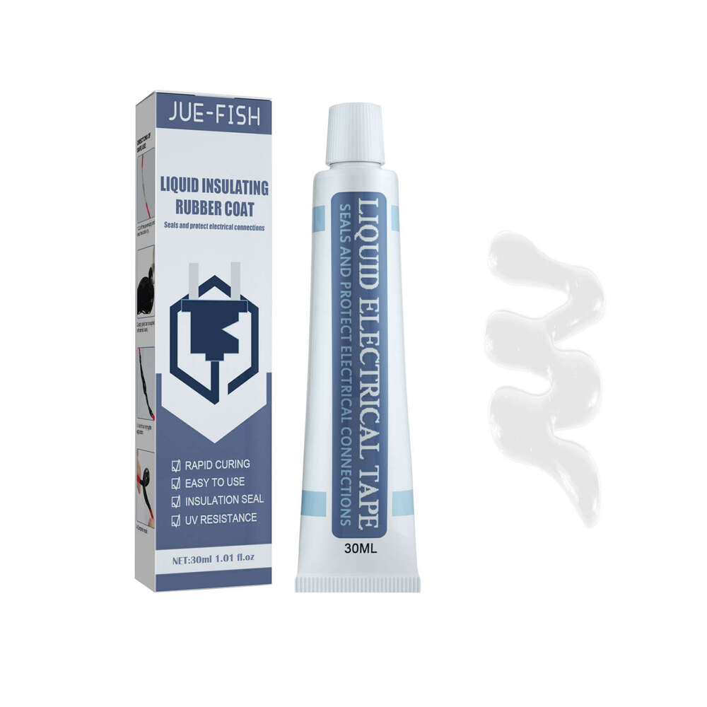 Jue-Fish Liquid Insulation Tape White 30ml Lithium Battery Sealant Waterproof Adhesive Flame Retardant High Temperature Resistant Circuit Board S26020