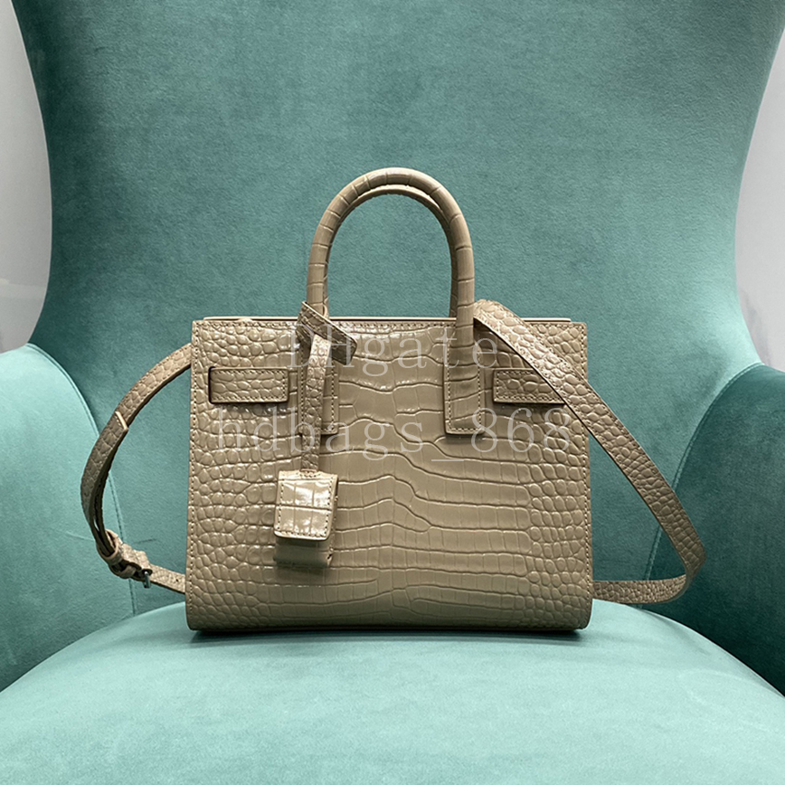 Mirror quality Designer Tote Handbag Fashion Shoulder bag Luxury Alligator leather Crossbody bags 22cm With box Y054C