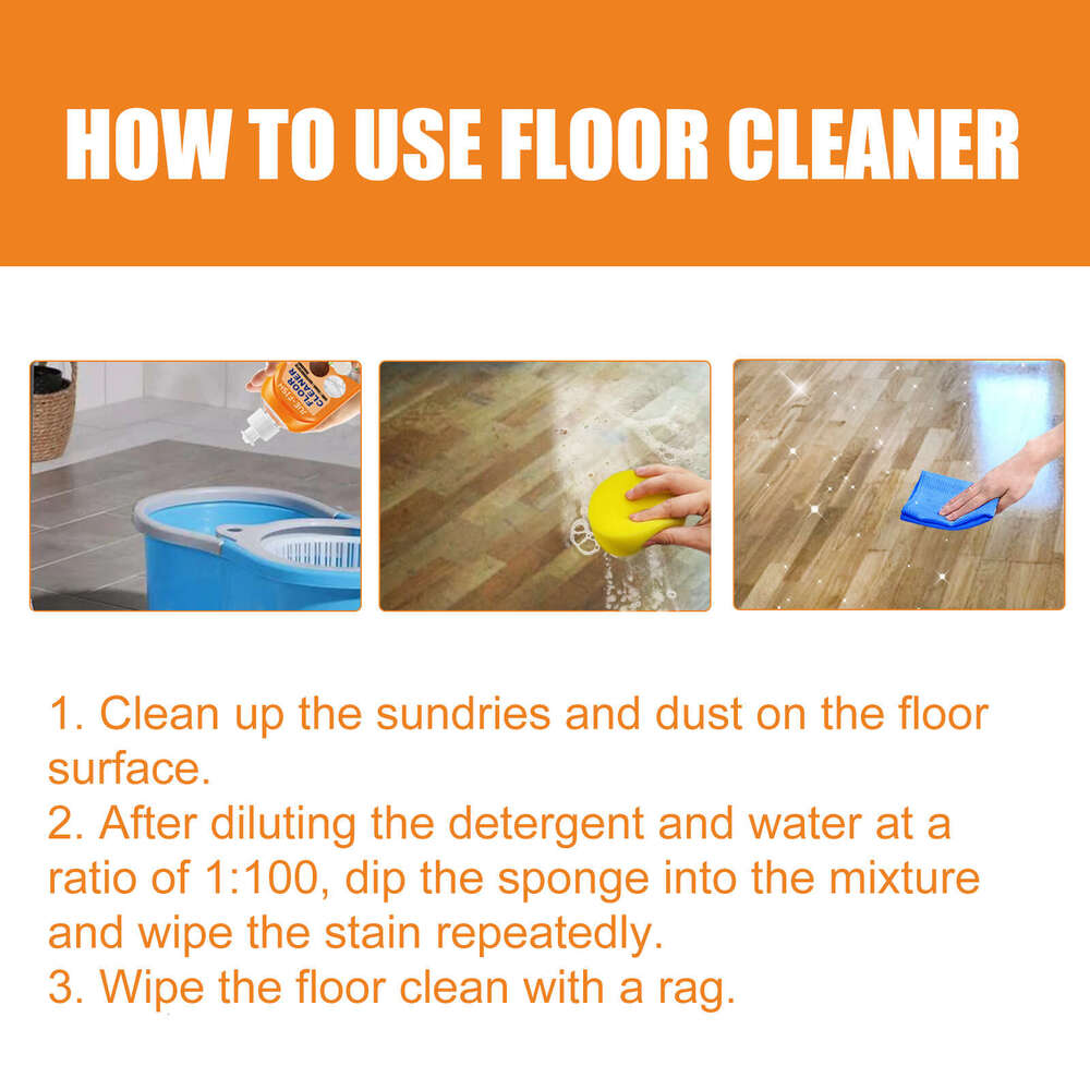 Jue-Fish Set Stain Removal and Descaling Wood Floor Cleaning Polishing Brightening Tile Cleaner S260202