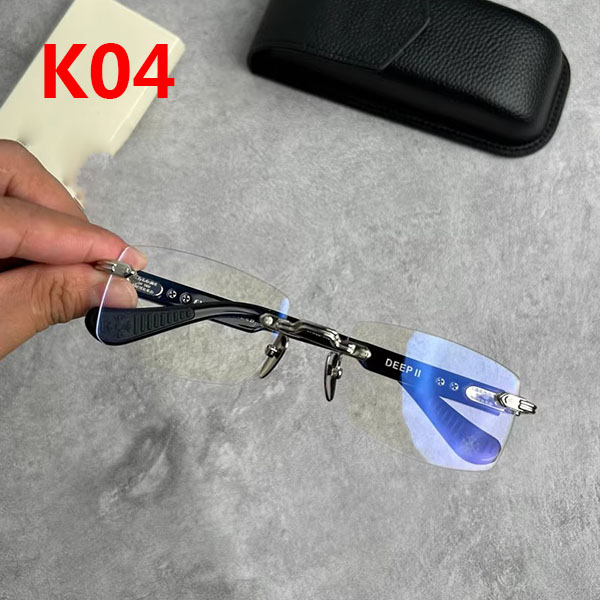 K04 s925 Silver Glasses Frame Punk Street Dance Style Cross Flower Series Personalized Glasses Half Frame Design Accessories