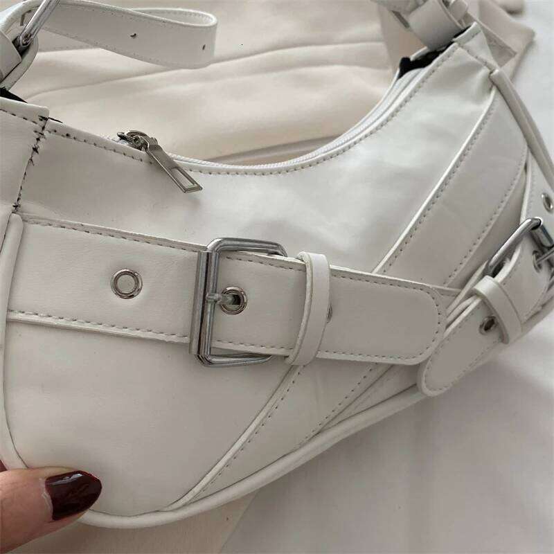 2025 Y2K VintagePULeather WomenShoulderBag Small Crossbody for Women Fashion Ladies Underarm Bag Clutch Purse Female Handbag C260204