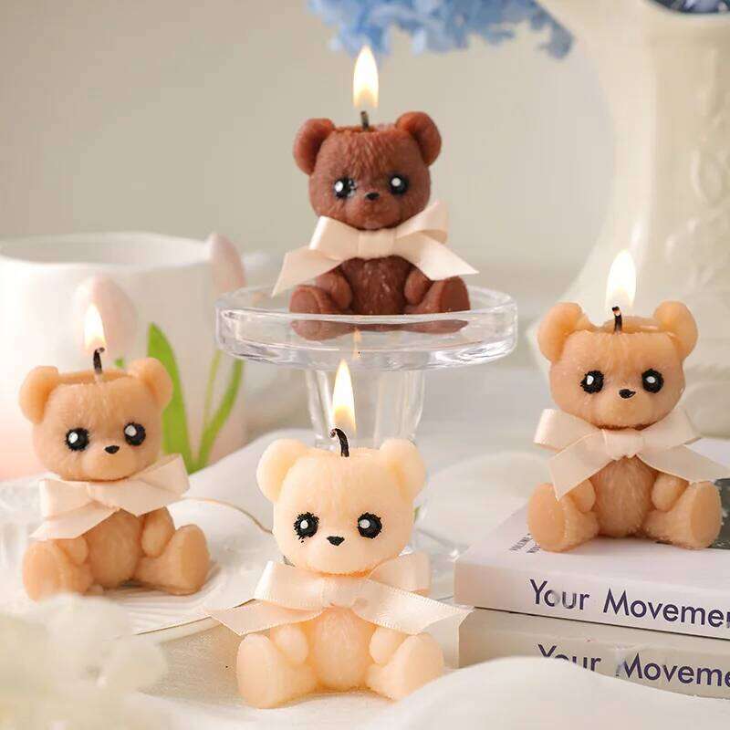 Bear Aromatic Candles Christmas Adorable Decorative Candle Wedding Gifts for Personalized Guests S260204