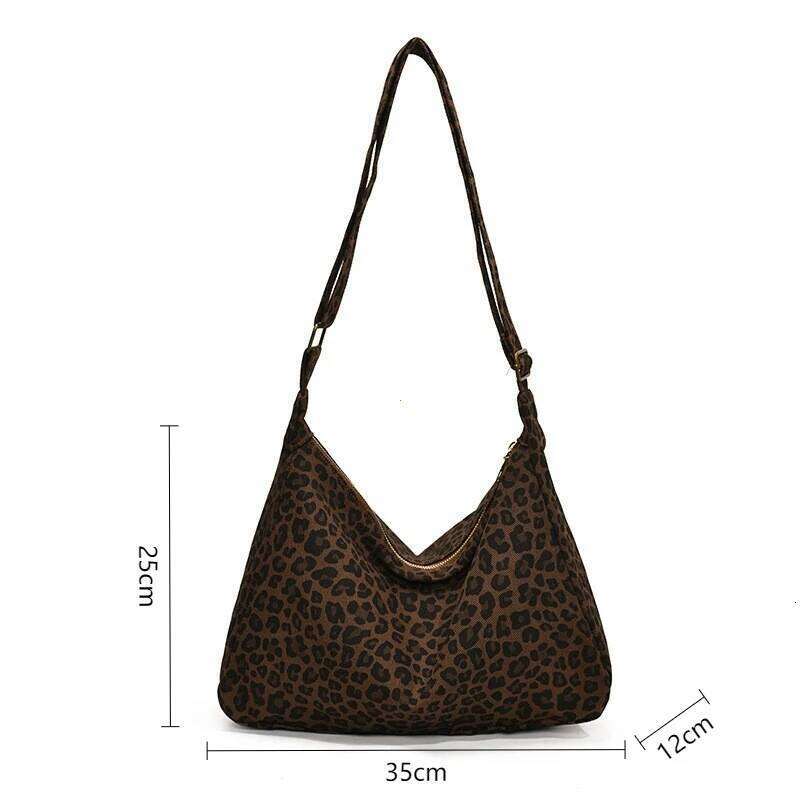 Trendy Leopard Print Womens Tote Lightweight High-capacity Adjustable Shoulder Strap Crossbody Bag For Daily C260204