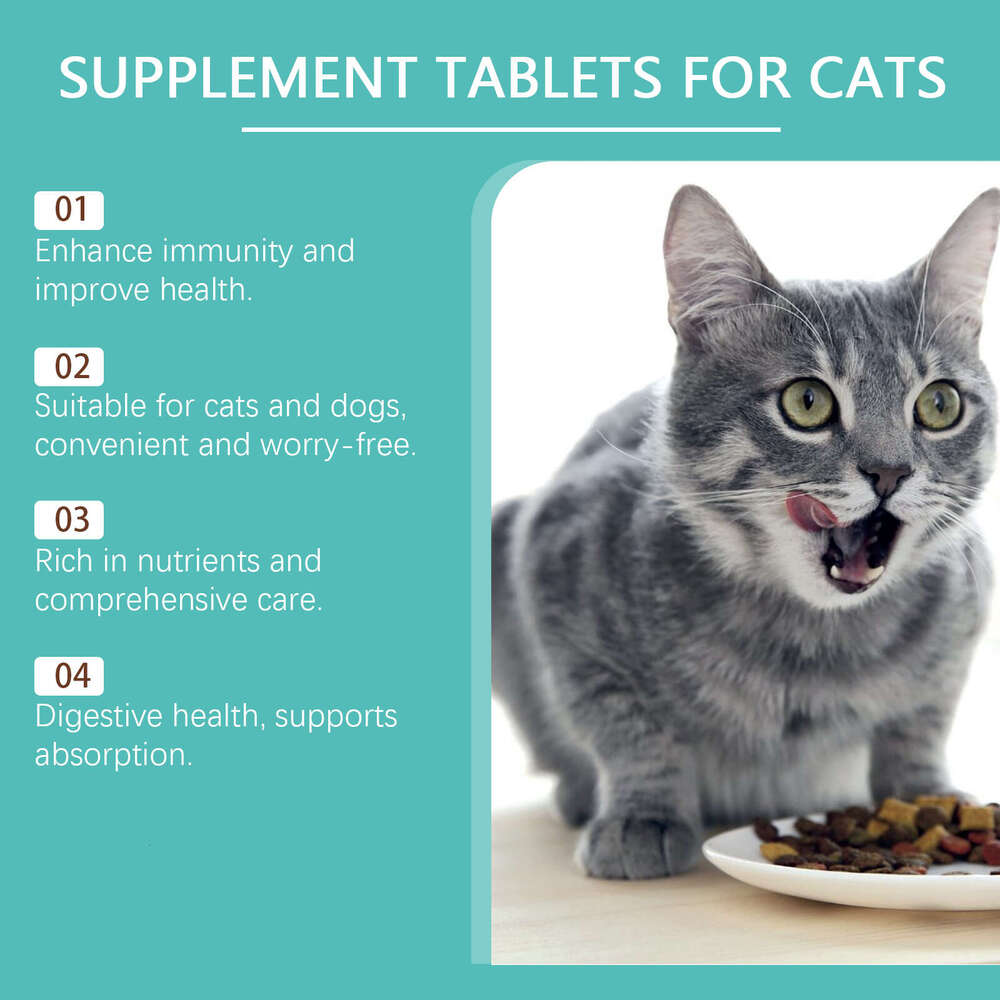 Yegbong Cat Probiotic Tablets Improve Gut Health Balance Digestion Absorption Pet Nutritional Supplement S260203