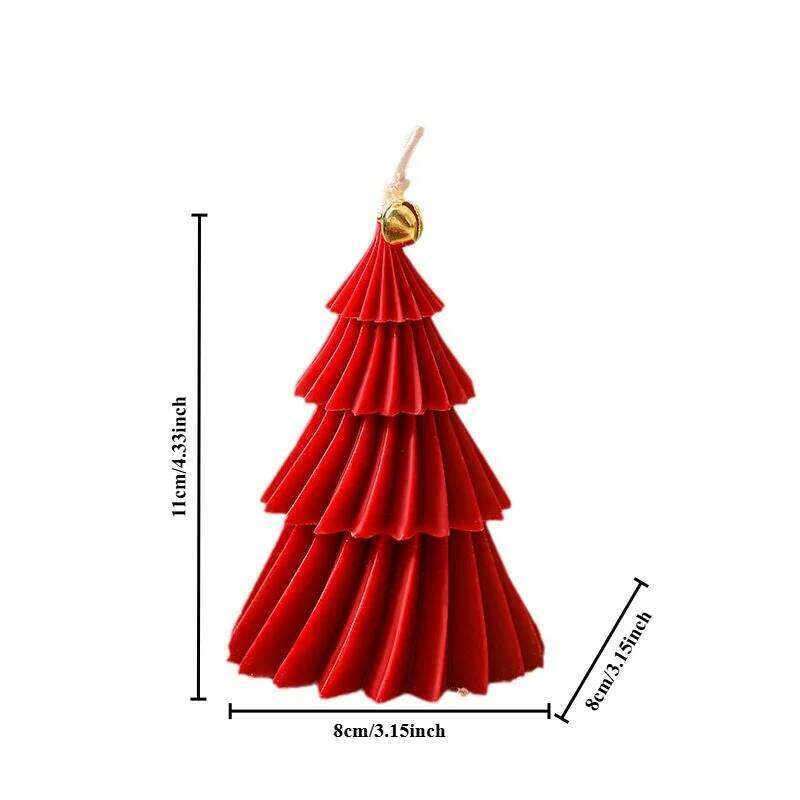 8X11cm Christmas Tree Aromatherapy Candles Gifts Soy Wax Desktop Ornaments Home Decoration Creative Souvenirs Cyclone Shape S260204