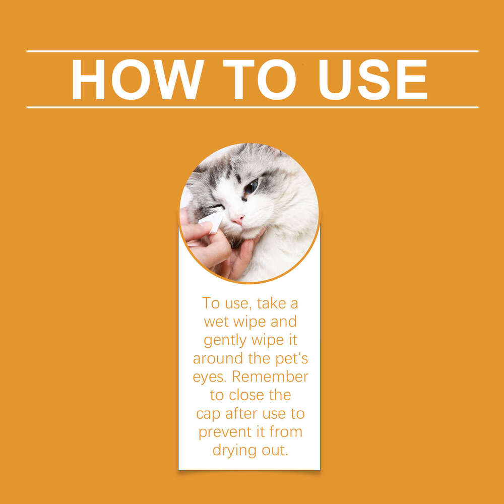 Yegbong and Dog Tear Stain Removal Cat Pet Cleaning Wet Wipes for Eye Use S260203