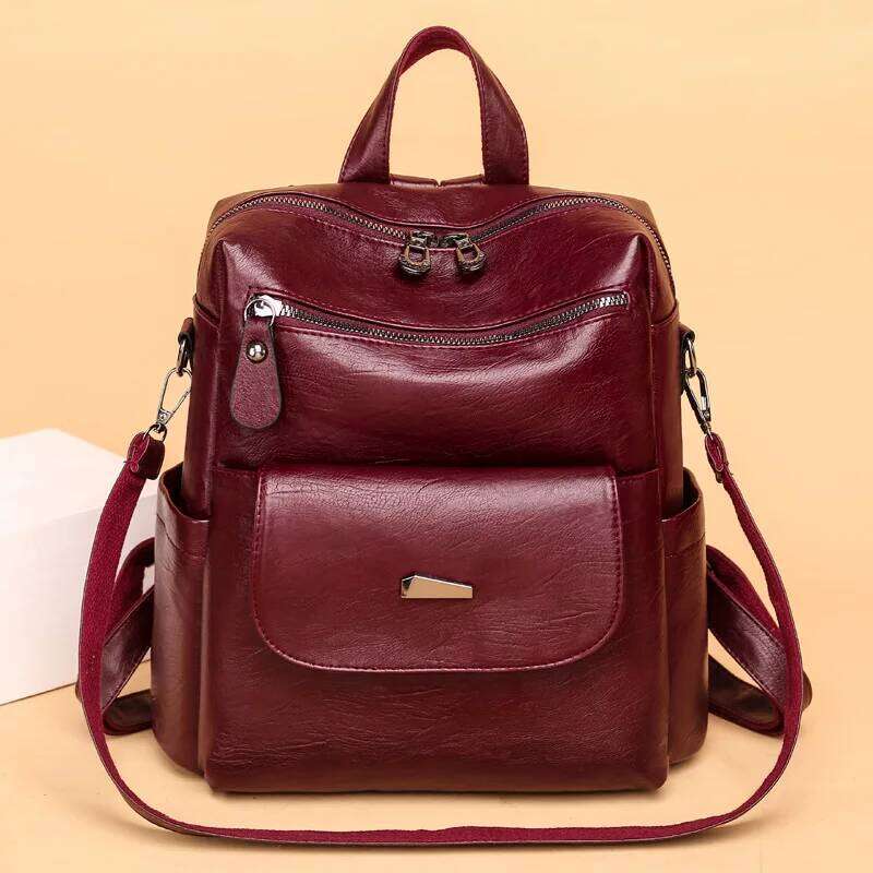 Genuine Women Leather Backpack Fashion Female Shoulder Bag Sac a Dos Ladies Bagpack Mochilas School Bags For Teenage Girls 2024 Z260202