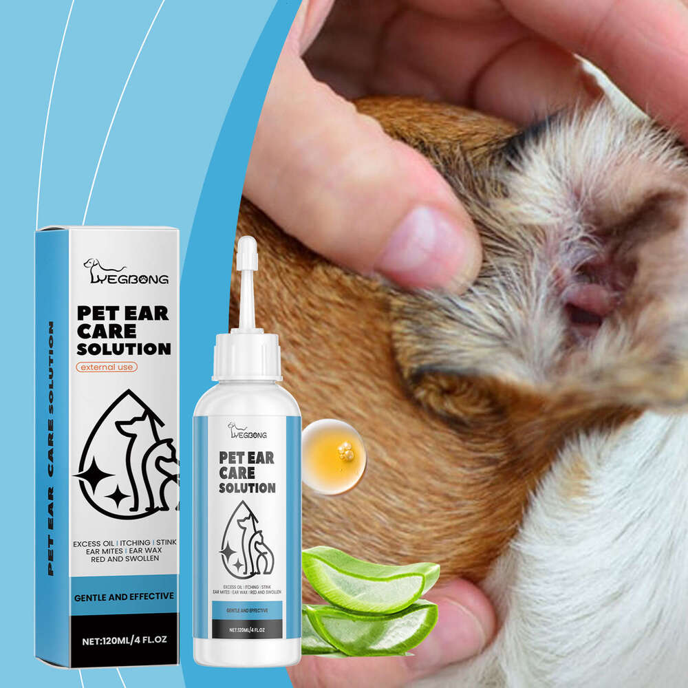 Yegbong Cat Dog Cleaner Universal Gentle Cleaning Deodorizing Ear Wash Liquid for Cats and Dogs S260203