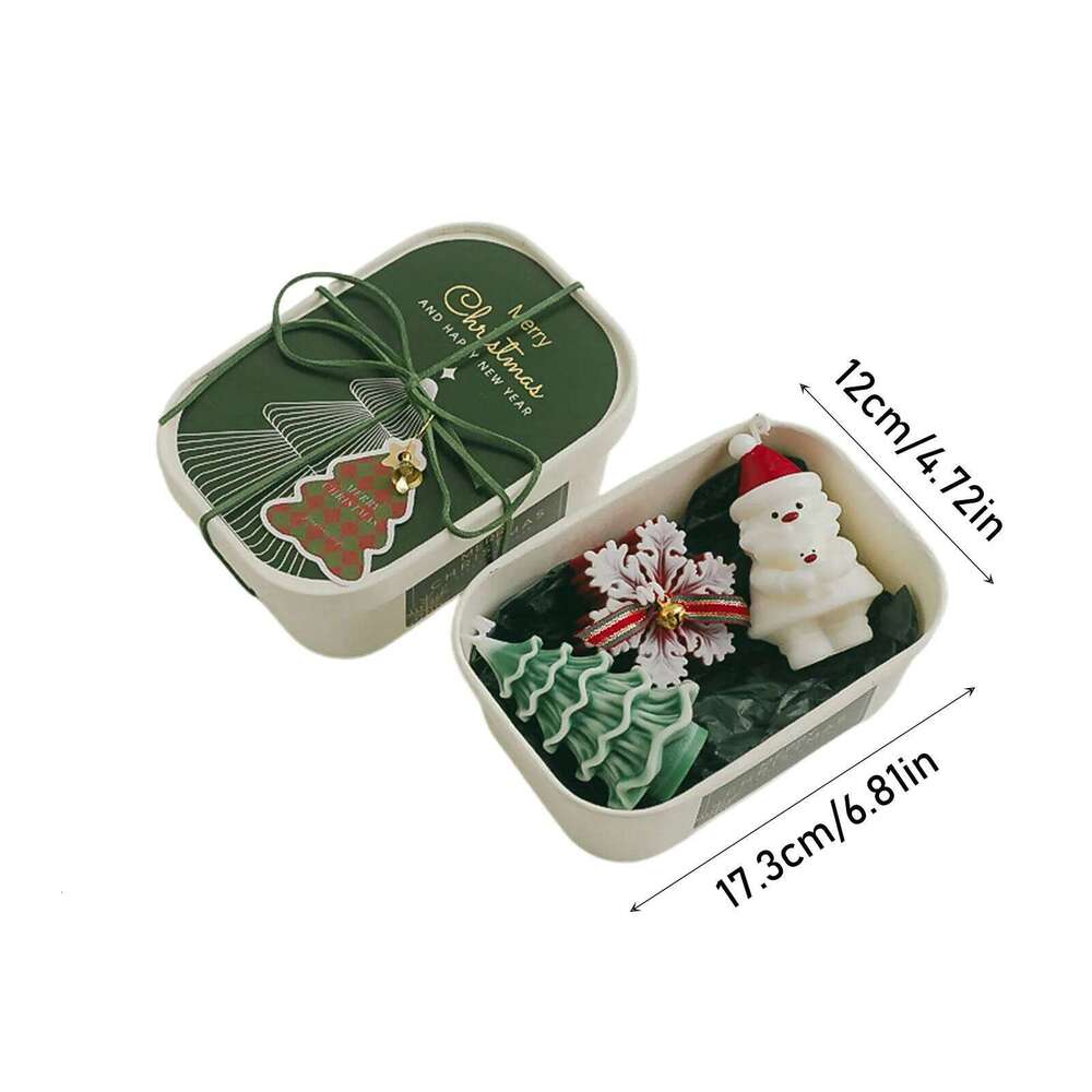Set Santa Snowman Candles Party Wedding Festival Decoration Christmas Eve Romantic Ornament Decor For Home S260204