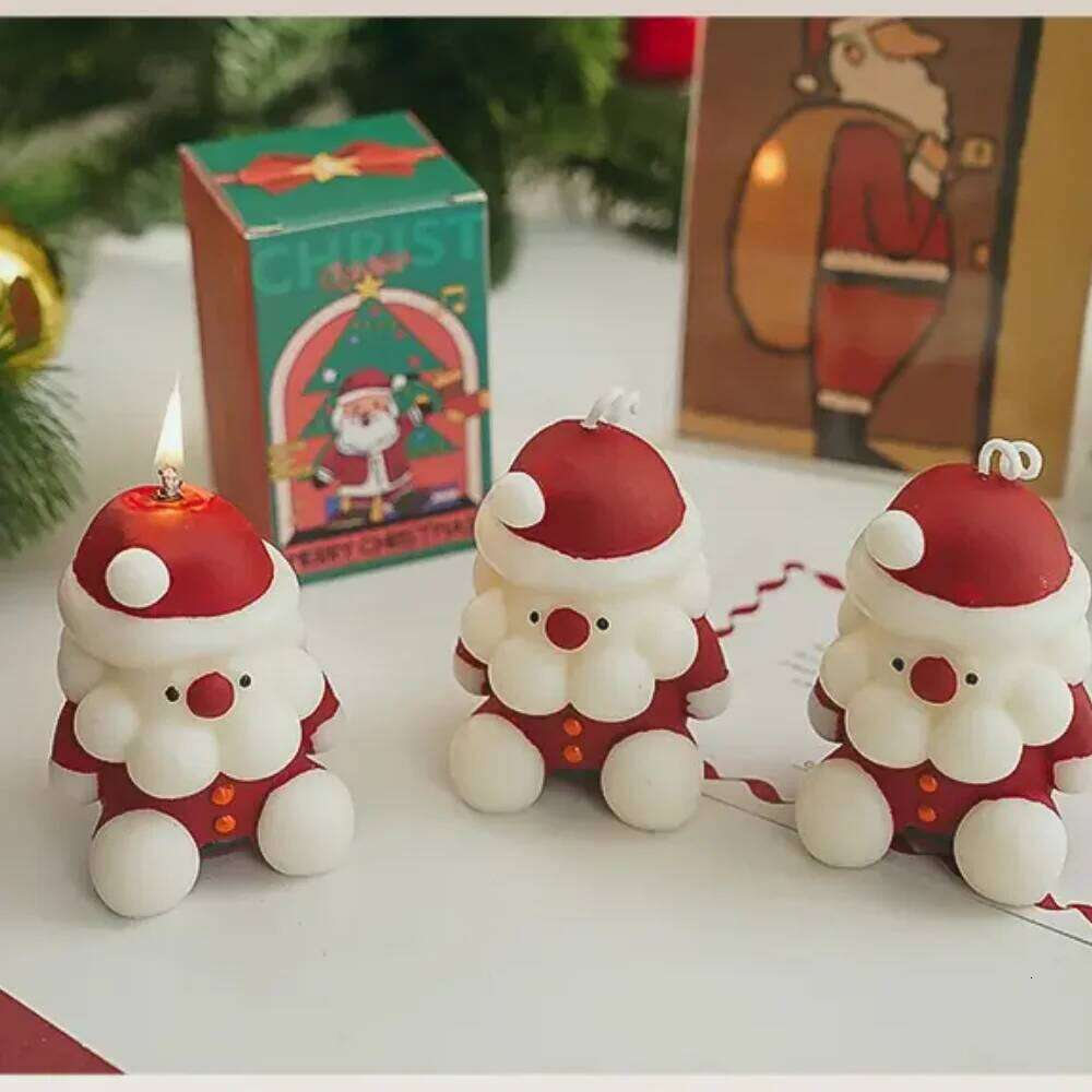 candles - decorations, soy wax, burning time 8-12 hours, ideal for holiday celebrations and gifts, Christmas S260204