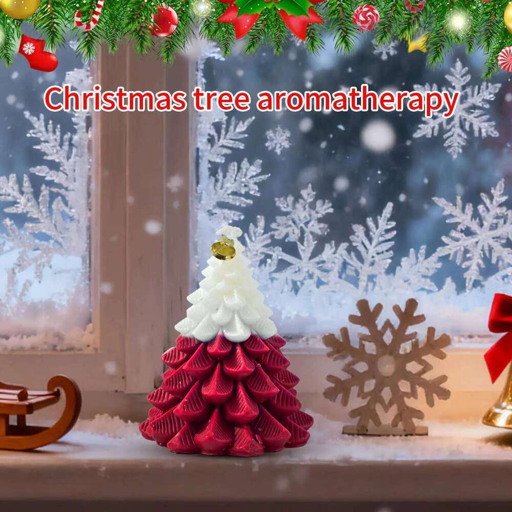 Tree Shaped Long Lasting Burn Time Decor Scented Candles For Christmas Halloween Party Birthday S260204