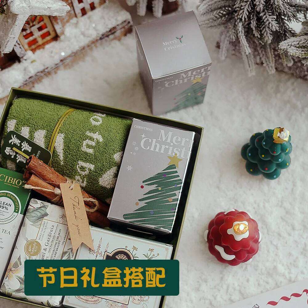 Tree Shaped Scented Handmade Decorative Candle for Table Photo Prop Christmas Eve Party Decoration and Gift S260204