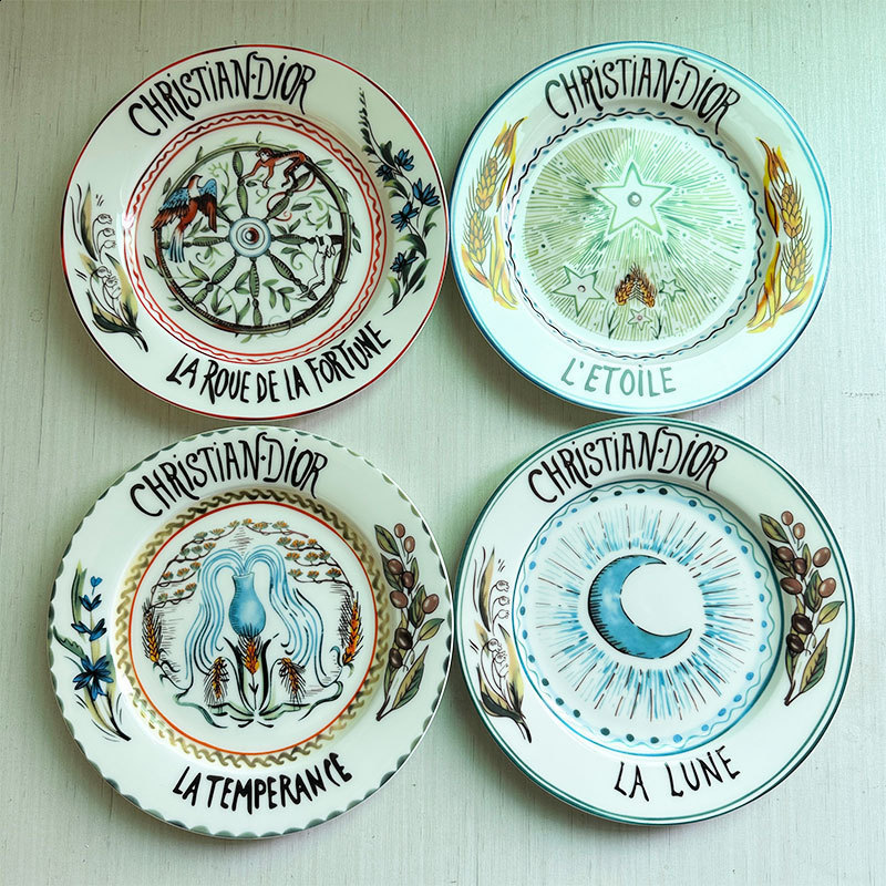 European Style Personalized Creative Plating Decoration Ceramic Tableware Dijia Series Cold Dish Steak Plate Gift Box Gift 260204