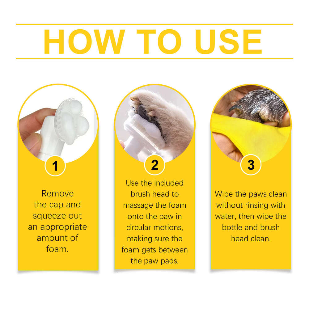 Yegbong Pet Foam Cleaner Deep Cleaning Dog Cat Paw Care Moisturizing S260203